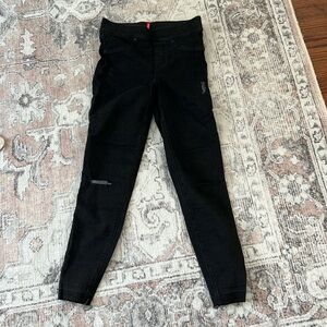 Spanx black distressed jeans. WORN ONCE. Size small